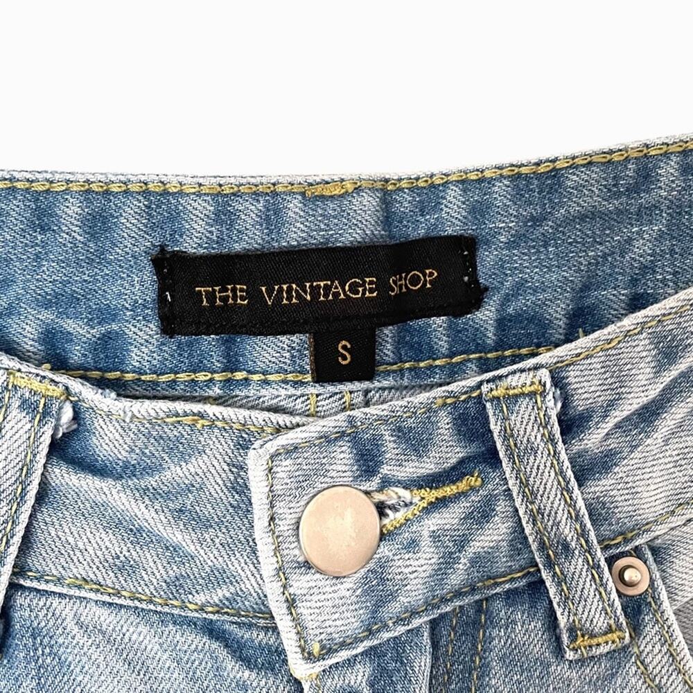 The Vintage Shop Lace Applique Distressed Jeans Sz S - Picture 4 of 8